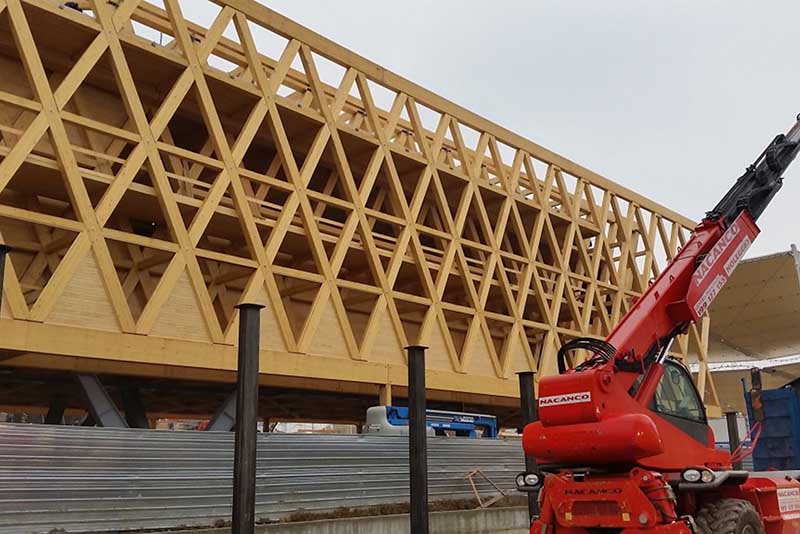 Costruzione palazzi Italia e Cardi EXPO 2015